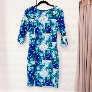 H&M Geometic Bodycon Pencil Dress Sz 6